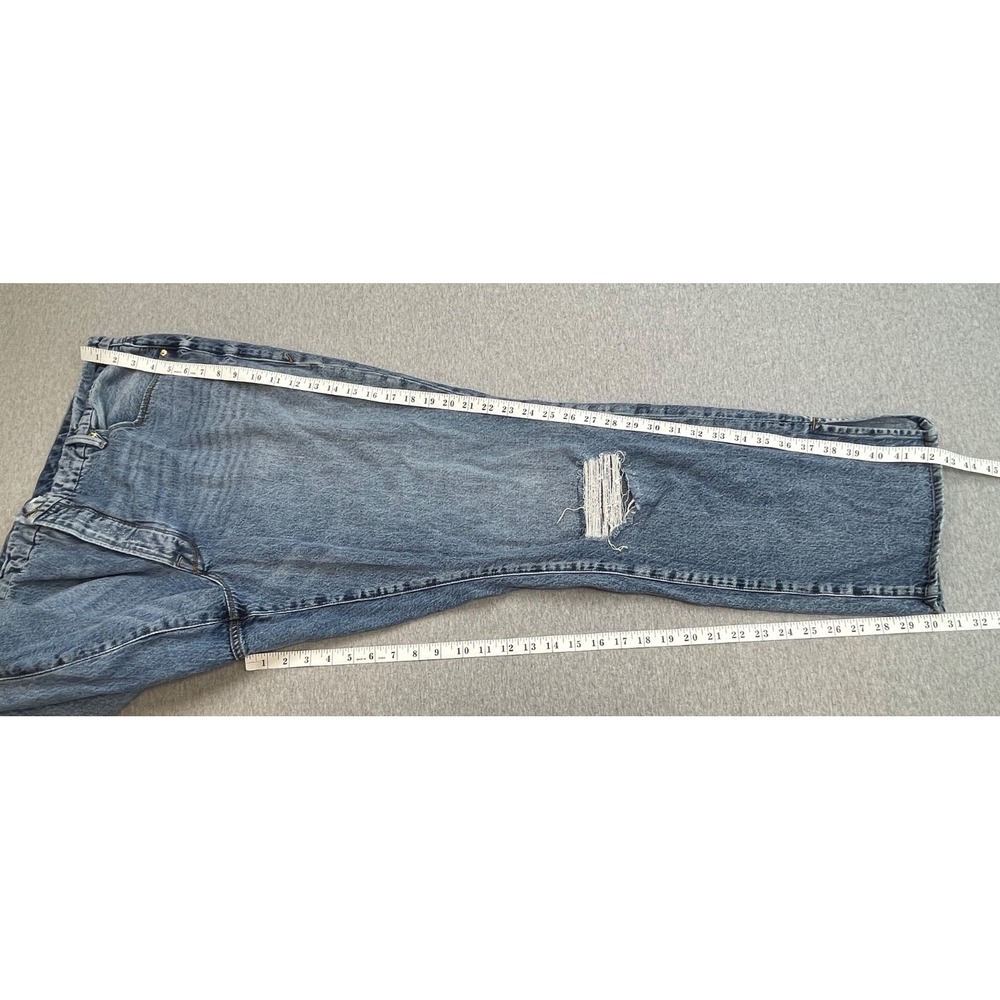 Good American Jeans Womens 20 Blue 100% Cotton Button Fly Good Boy High-Rise - Picture 7 of 7